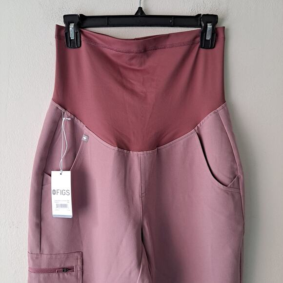 FIGS Zamora Maternity Jogger Scrub Pants Mineral Mauve Womens Tall Size XXS NWT - Picture 6 of 11